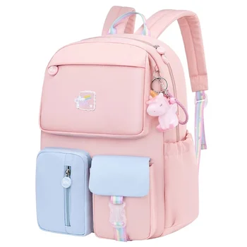 2023 висулка във формата на пони, дъгата презрамка, училищна чанта за момичета, детски водоустойчив раници, детски училищни чанти, чанти за книги
