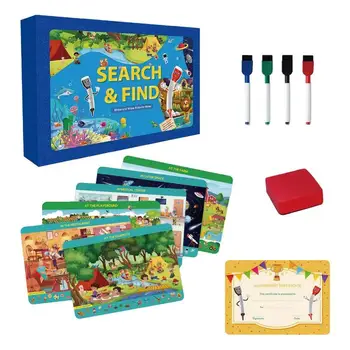 Търсене и намиране на настолна игра Дошкольные обучения дошкольные обучения за многократна употреба подложки за занимания с маркери