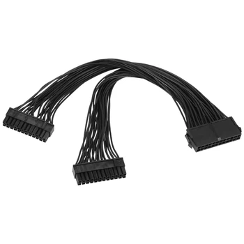 ATX 24Pin от 1 до 2-портов удължителен кабел за захранване, ивица между мъжете и жените, 24PIN удлинительный кабел