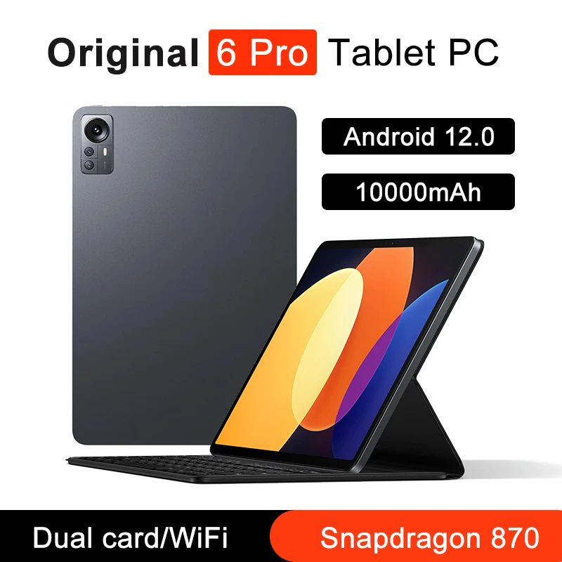 Глобалната версия Pad 6 Pro Android 12 Таблет Snapdragon 870 Таблети 11-Инчов WQHD + Дисплей 12 GB, 512 GB 10000 ма Оригинален Tablet PC0