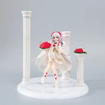 Honkai Impact 3 АНИМЕ фигурка Тереза Апокалипсис Модел играчки Бяла рокля с изображение на рози Букет Фигурка колекция от PVC кукла за подарък