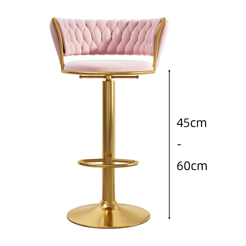 Луксозен отточна тръба на шарнирна връзка бар стол, регулируема модерен ретро бар стол в скандинавски стил, дизайн на ресторант шезлонг, мини бар мебели Mzy5