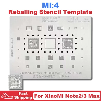 Amaoe Mi4 CPU BGA Шаблони За Реболлинга Шаблон За XiaoMi Note2 3 Max MSM8956 MT6795 Оловен Засаждане Запояване Ремонт на Мрежата Чипсет IC