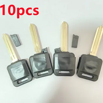 10 бр. калъф за ключове с чип за ключове с транспондером с нож за ключове NSN14 за Nissan без чип вътре