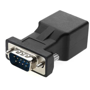 2 пакета удължител за VGA за да се свържете към мрежовия кабел RJ-45 CAT5 CAT6 20M, COM-порт, конвертор портове LAN Ethernet