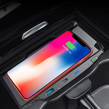 15 Вата Автомобилното безжично зарядно устройство безжично зарядно за телефон, зарядно устройство ще захранване на площадка за Mercedes Benz W177 W188 W247 GLA CLA GLB 2019 2020 2021 2022