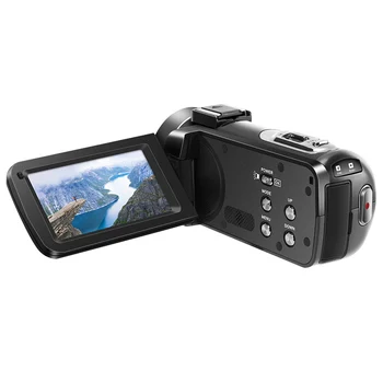 Цифрова видеокамера за видеоблогинга, 48-мегапикселова потоковая камера за директно излъчване на YouTube, 16-кратно цифрово увеличение, цифров фотоапарат, камера за 4K