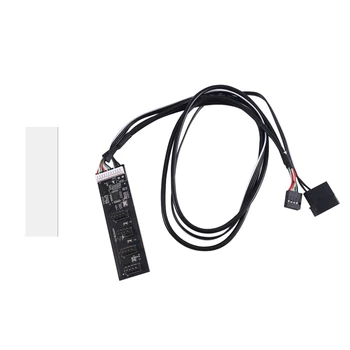 USB 2.0 9Pin заглавие 1-4 удължител хъб USB сплитер 1-4 включете 20 см 9-пинов вътрешен кабел конвертор на дънната платка