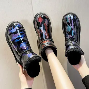 Дамски зимни обувки на ниско движение, зимни 2023, водоустойчив обувки на платформа, зима 2023, безплатна доставка, дамски обувки на меху, най-продавани