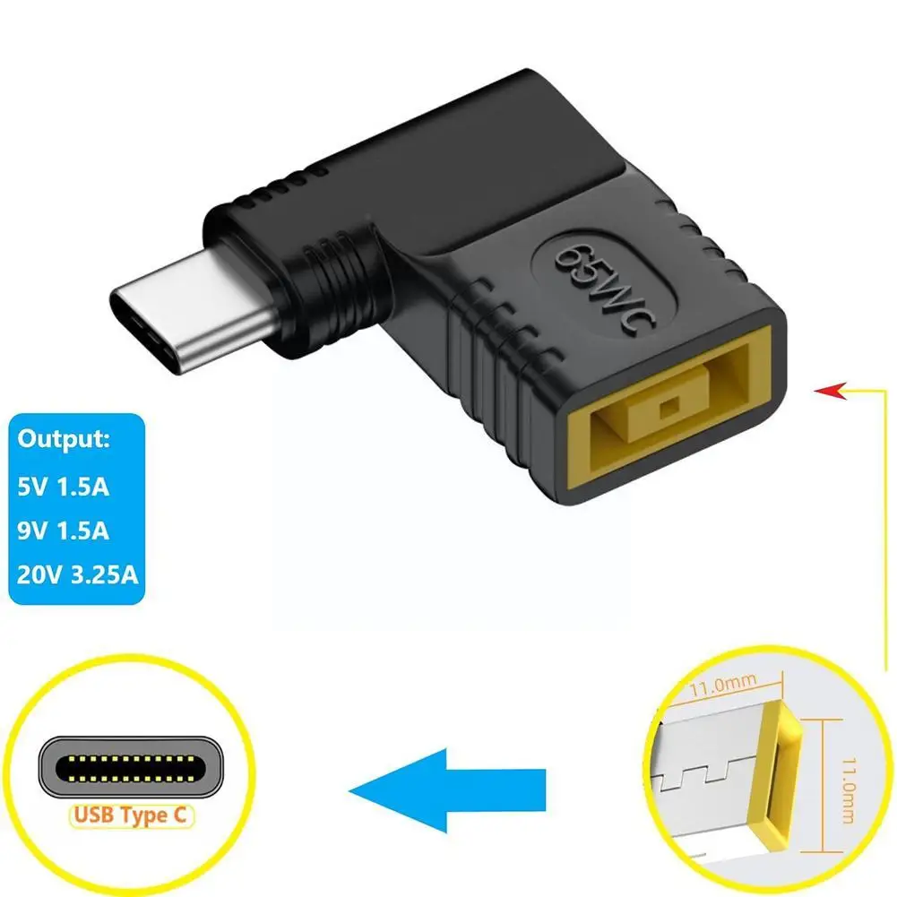 65 Вата Постоянен ток към USB C PD Адаптер за Захранване на Зарядно Устройство За Лаптоп Конвертор USB Type C PD Кабел За зареждане Lenovos/Вец/DELL I3H41