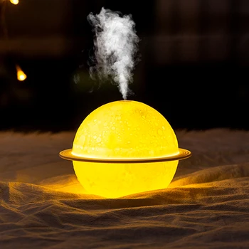 Овлажнител на въздуха 3D лунна лампа лещи светлина Аромат на етерично масло от USB ултразвуков овлажнител нощна прохлада за Пречистване на мъглата