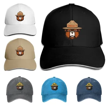 Бейзболна шапка унисекс Smokey The Bear, регулируем шапка, шапка за сандвич, хип-хоп шапка, мъжка шапка за голф, за възрастни, четири сезона