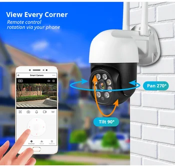 2,4 G 1080P 3MP IP Камера Sasha Smart Outdoor Home Security Автоматично Следене на Място за Откриване на Човек WIFI ВИДЕОНАБЛЮДЕНИЕ Камера за Наблюдение