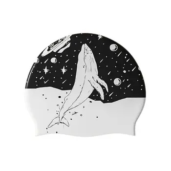 Шапка за плуване Ежедневни водоустойчива защита ушите Спортна шапка за плуване в басейна за жени