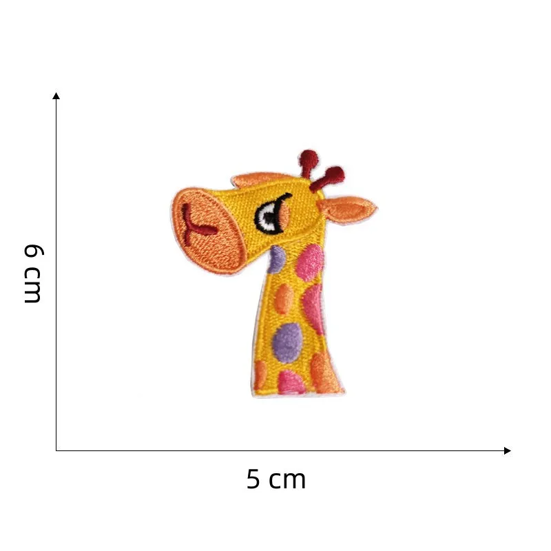 Самозалепващи се ленти с приятен анимационни жирафа, иконата за ремонт на облекла, бродерии, шапки, пуловери, палта, панталони, етикети с аппликацией2