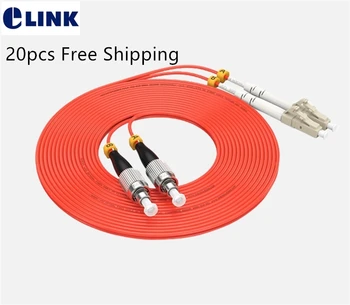 20PCS връзки влакна патчкорды LC-ФК duplex мулти-режим 2,0 мм 62,5/125 микрона PVC кабел оптоволоконная джъмпер 1 2 3 4 5 7 метра безплатна доставка