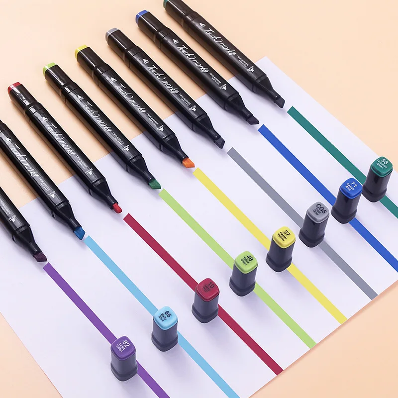 Комплект маслени маркер химикалки 12-262 цветове за рисуване двуглавыми маркери на базата на маслени накрайници, графити, манга, училище аксесоари за бродерия1