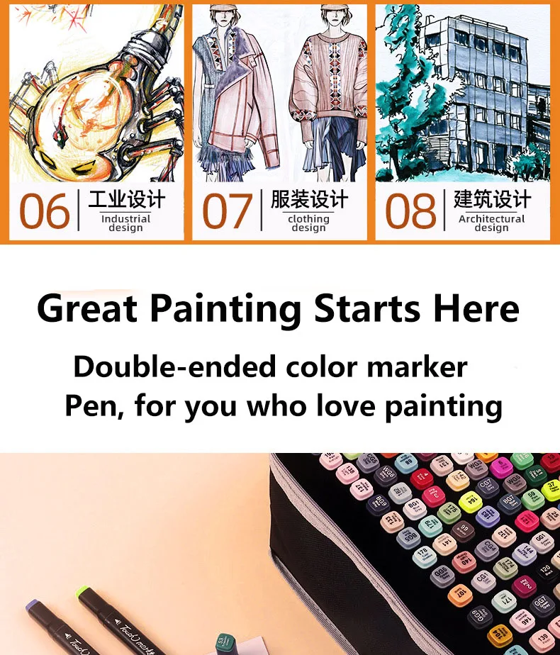 Комплект маслени маркер химикалки 12-262 цветове за рисуване двуглавыми маркери на базата на маслени накрайници, графити, манга, училище аксесоари за бродерия2