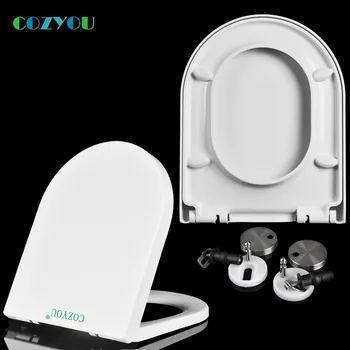 Ширина 35 см - 36 см, Дължина-44 см - 49 см, Утолщенное седалка за тоалетна U-образна форма, леко закрывающееся, быстросъемное, лесно моющееся GBP17307SU