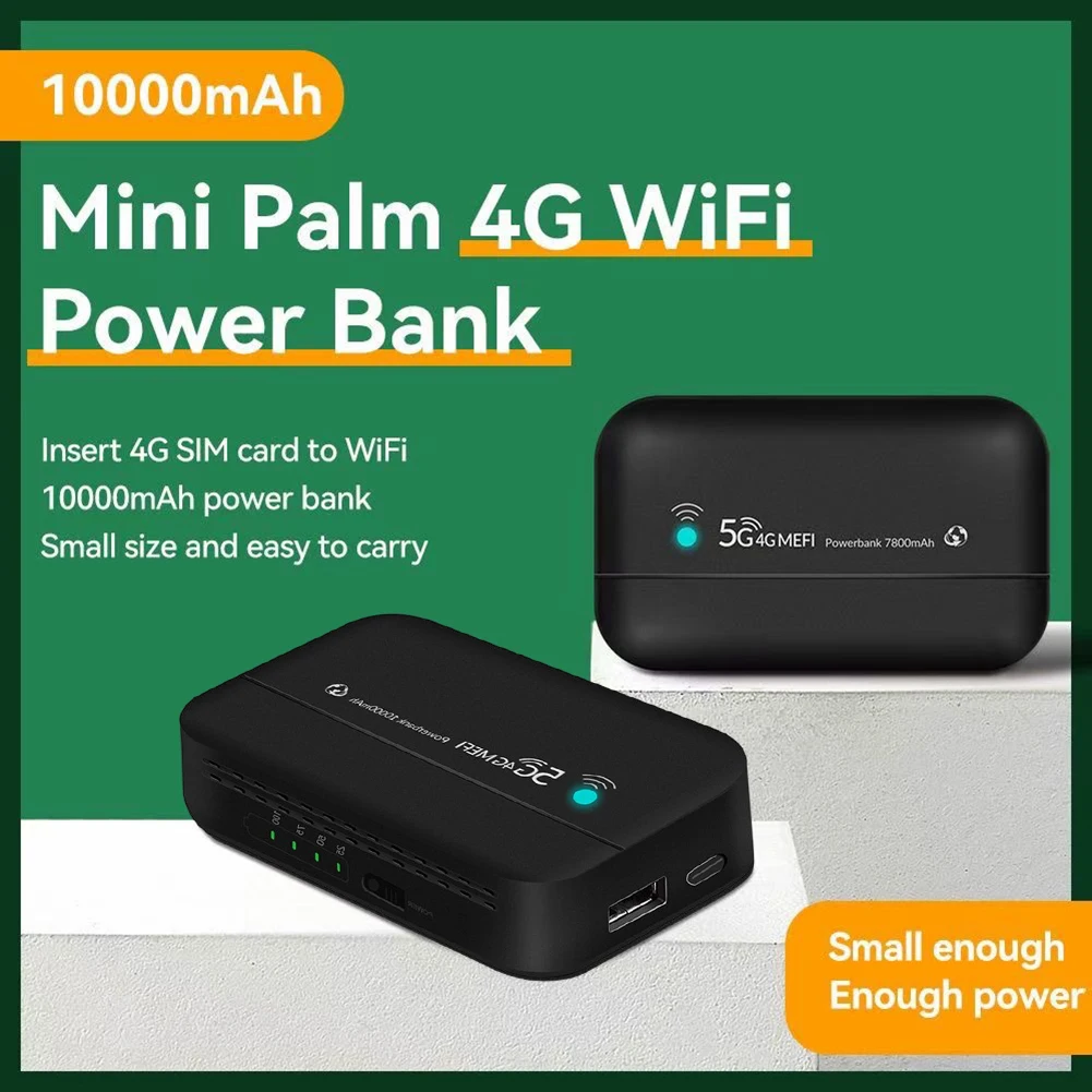 4G Модем, Безжичен Рутер Power Bank 10000 ма WiFi PW100 Мобилен Банка Захранване Джобен 4G Wifi Точка за Достъп, Модем, Рутер за Бизнес Offic0