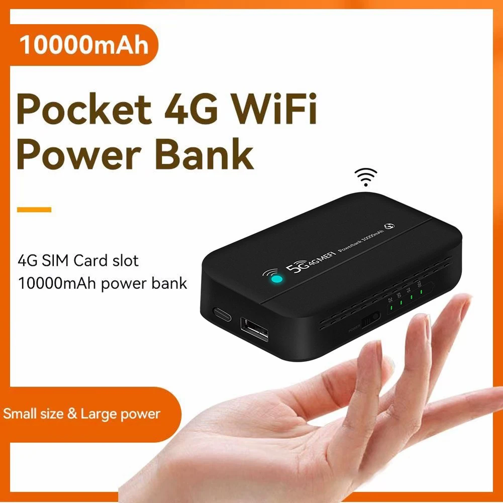 4G Модем, Безжичен Рутер Power Bank 10000 ма WiFi PW100 Мобилен Банка Захранване Джобен 4G Wifi Точка за Достъп, Модем, Рутер за Бизнес Offic1