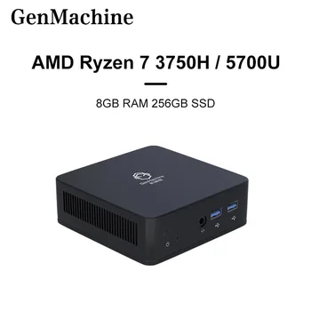 2023 GenMachine Нов мини-КОМПЮТЪР AMD Ryzen 7 3750H 5700U Процесор Поддръжка на Windows 10/11 DDR4 8 GB оперативна памет от 256 GB SSD WIFI5/WIFI6 NUC pc gamer