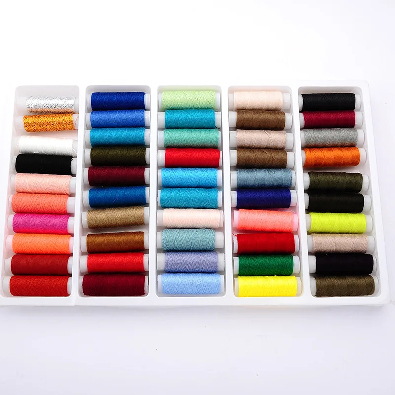 402 висококачествени прежди за ръчно шиене, домакински конец за шиене, набор от 50 цвята, конци за бродиране на малки ос, цветен конец2
