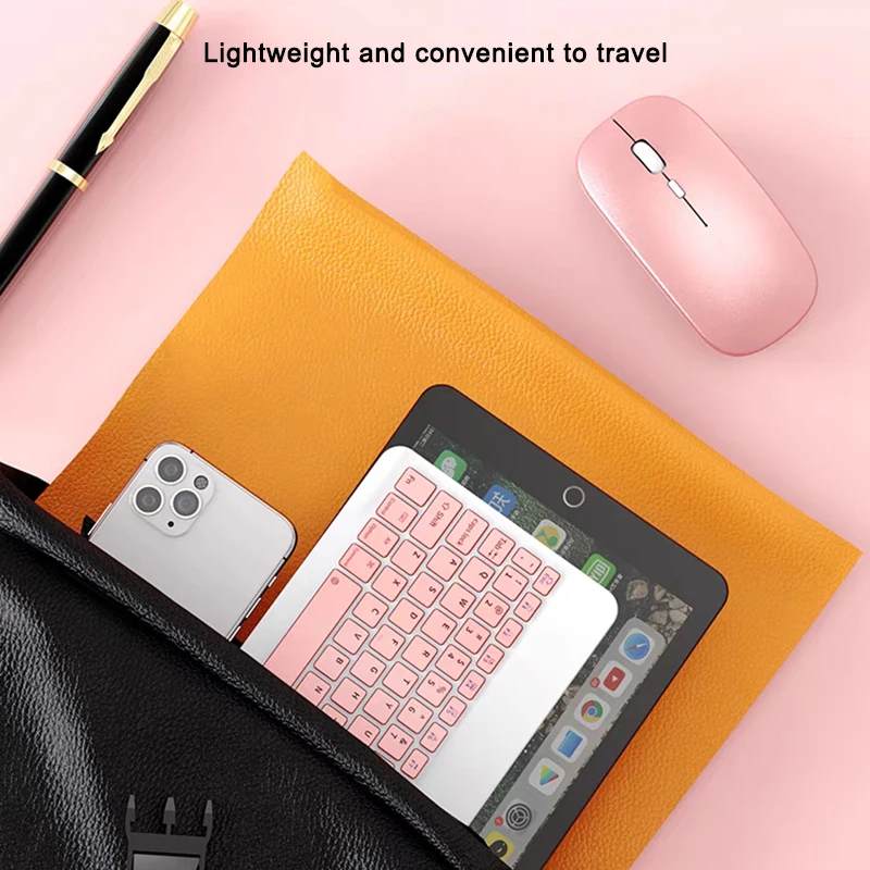 7,9-инчов ультратонкая тиха безжична клавиатура mini Bluetooth Keyboard Акумулаторна за телефон ipad, Android, ios, Windows Tablet5
