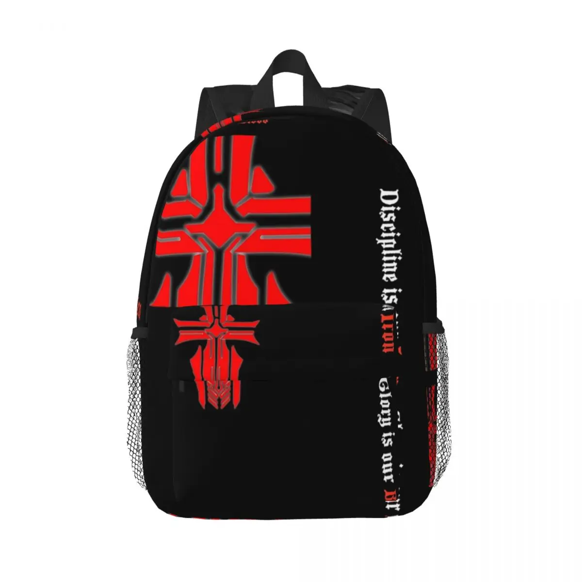 Azur Lane - Логото на Желязо Blood със слоган, черно раница за момчета и момичета, чанта за книги, мультяшная училищна чанта за студенти, раница за лаптоп, чанта през рамо0