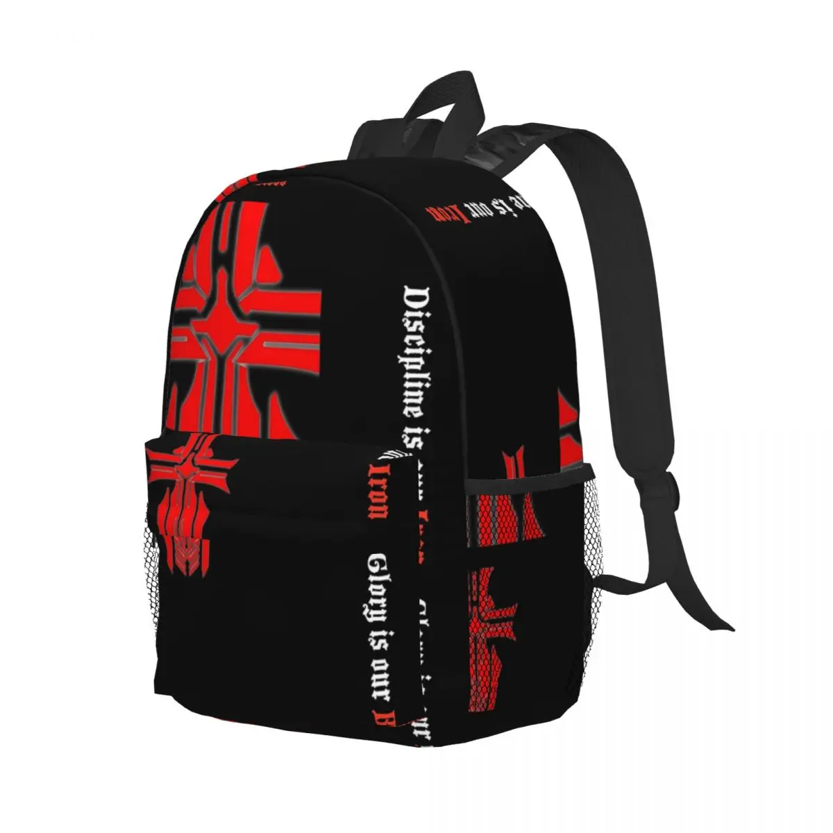 Azur Lane - Логото на Желязо Blood със слоган, черно раница за момчета и момичета, чанта за книги, мультяшная училищна чанта за студенти, раница за лаптоп, чанта през рамо3