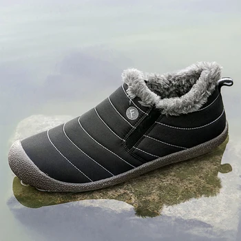 36-48 Топли мъжки обувки, Непромокаеми мъжки зимни обувки, Градинска устойчива на плъзгане Двойка, Зимни обувки С мека стелькой, Пешеходната обувки с Нисък покрив 2023