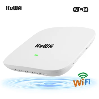 KuWFi 1800 Mbps WiFi 6 Рутер Безжичен великолепна точка за достъп за WiFi удължител на диапазона на безжична точка за достъп двухдиапазонная 2,4 Ghz и 5.8 Ghz LAN 48 POE
