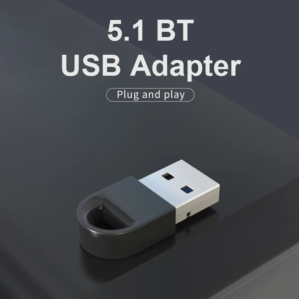 Мини USB аудиопередатчик на данни, съвместим с Bluetooth 5.1, поддръжка на множество връзки Win7/8/8.1/10/11 за мишки, клавиатури, слушалки0