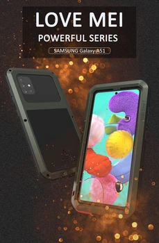 Калъф за телефон Samsung Galaxy S20 S21 Ultra A70 A50 A30 A51 Note 10 Lite A32 A72 A52 Метална блиндирана удароустойчив калъф за вода