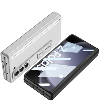 Калъф с магнитна тръба на шарнирна Връзка за Samsung Galaxy Z Fold5 Fold4 Fold3, устойчив на удари Брониран Калъф, Поставка за филм, Твърд Калъф за Z Fold 3 4 5