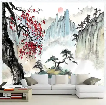 Японски гоблен, черешов цвят, гоблени с природен пейзаж за спални, хол, домашен интериор, плажна кърпа, тапиз