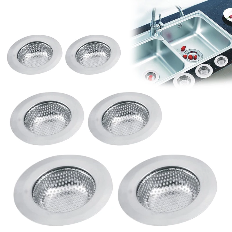2 бр., филтър за кухненски мивки, мрежест филтър от неръждаема стомана, сливное отвор за мивка, капан за коса, накрайник за аксесоари за баня3
