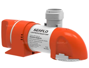 Серия SEAFLO 14B 800/1100 GPH Тесен нископрофилен автоматично трюмный помпа с датчик за време на Морска лодка RV Caravan