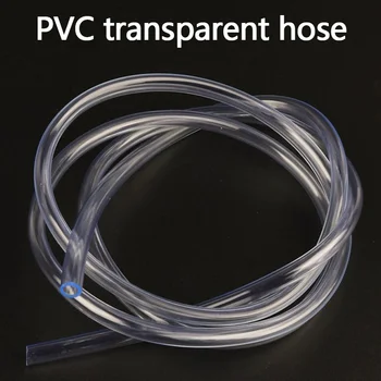 Прозрачен маркуч PVC тръба от PVC, градински маркуч, течаща тръба, тръба за водна помпа, трайно мек прозрачен маркуч за вода, 1 бр.
