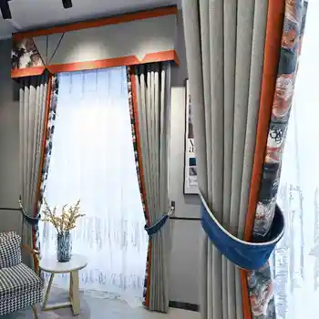 Модерни завеси за хол, трапезария, спалня, проста тюлевая завеса на прозореца, в луксозна атмосфера и в китайски стил, законченная мода