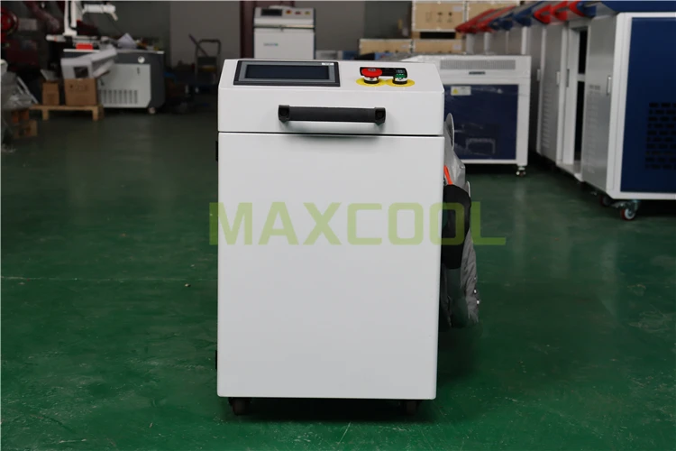 Машина за почистване на лазерни влакна Maxcool красотата колата на малкия бизнес 1000w 1500w 2000w корона блок почистване на азотен ръжда от метал1